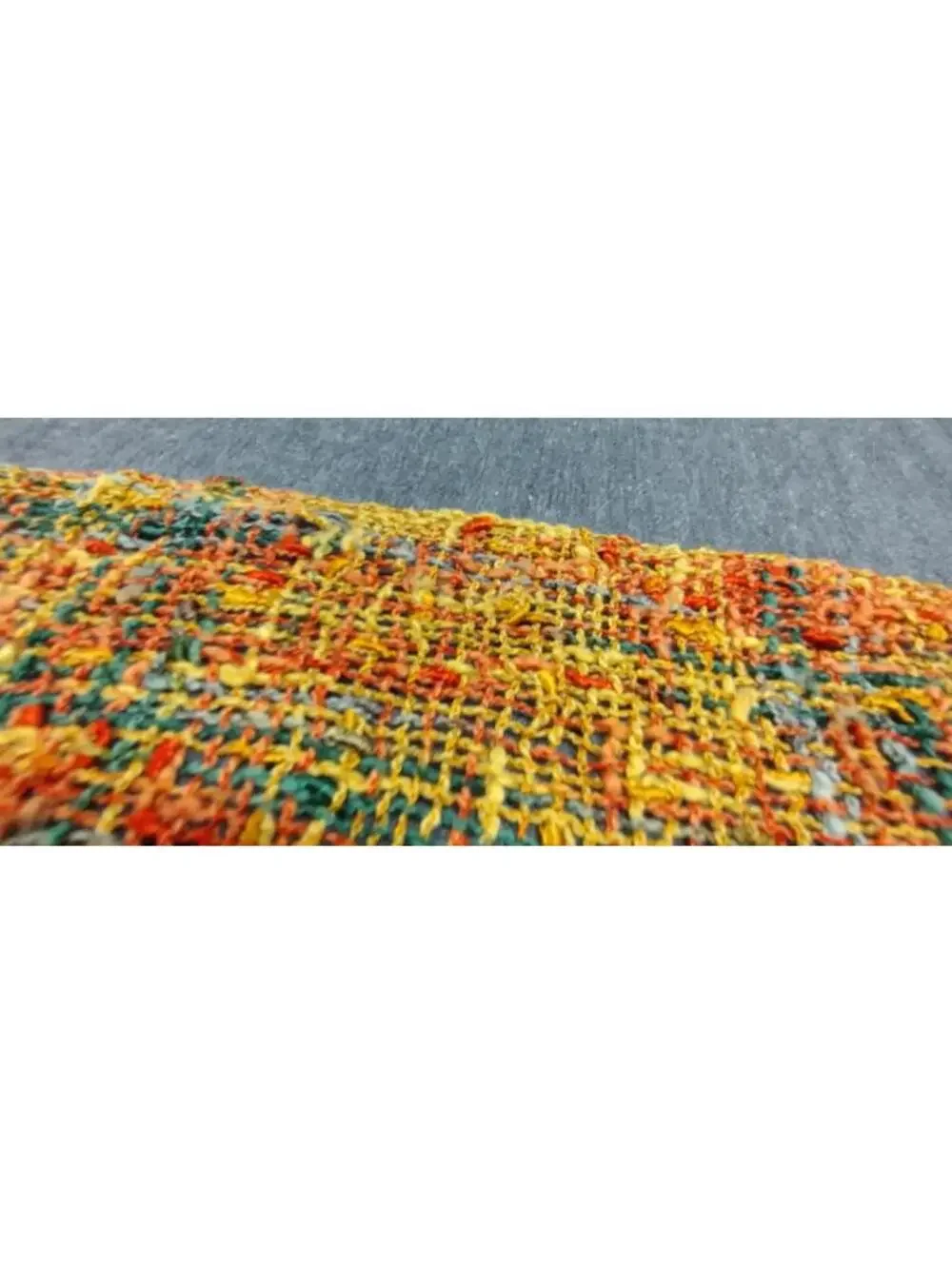 Vintage Bohemian Scarf Earth Multicolor Rayon Fringe Wrap Triangle Scarf UNISEX